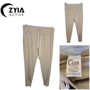 ZYIA ACTIVE ASCEND OATMEAL JOGGERS SIZE M